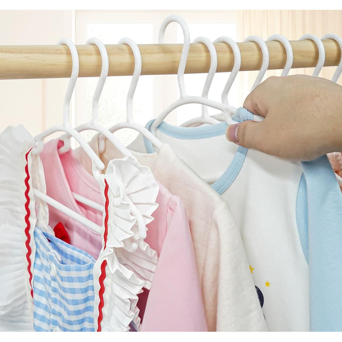 54 дитячі вішалки для одягу Ilauke з пшеничного соломи, 10,6 дюймів, для немовлят та дітей, економія місця, для зберігання дитячого одягу