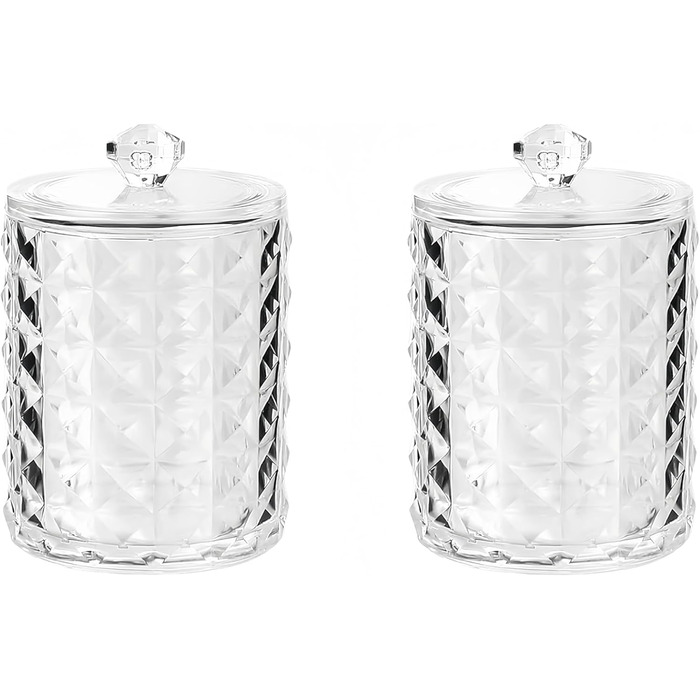 Організатор для ватних дисків та паличок: тримач для косметичного столика, ванної кімнати, спальні (чорний)