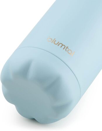 Фляга Blumtal 500 мл з нержавіючої сталі: ізольована, не протікає, BPA-free, для холодних та теплих напоїв, двостінна, стійка до корозії, блакитна