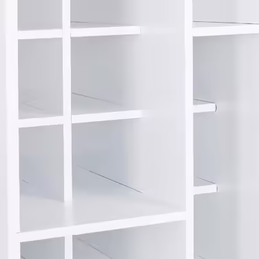 Relaxdays, white wine rack on 360° swivel casters, 6 glass holders, wine storage for 17 bottles, round, HxD: 56x54cm