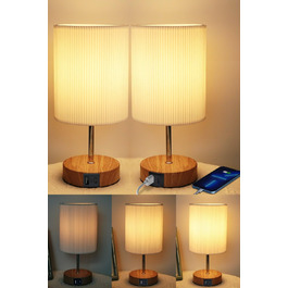 Торшер настільний з кабелем, торшер сенсорний з регулюванням яскравості, 3 рівні освітлення, настільна лампа для робочого столу, мінімалістична торшер для спальні, вітальні, подарунок (циліндр A+C-2 шт)