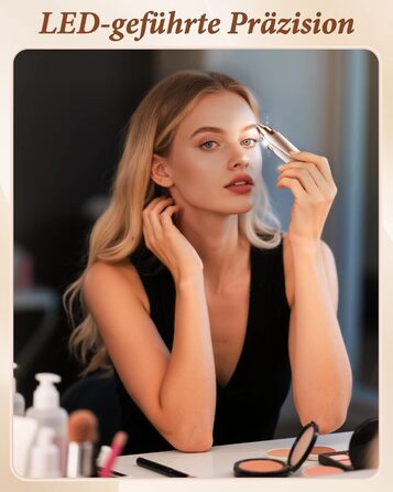 Електричний триммер для брів та обличчя для жінок 2-в-1: триммер для брів та обличчя, для видалення пушку на губах та обличчі