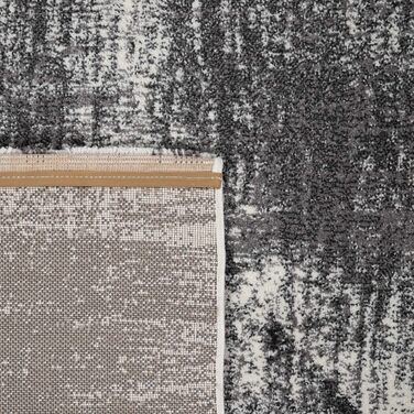 Килим Paco Home для вітальні та спальні, короткий ворс, вінтажний стиль, пастельний колір, абстрактний ромбовий візерунок, 120x170 см, антрацитовий