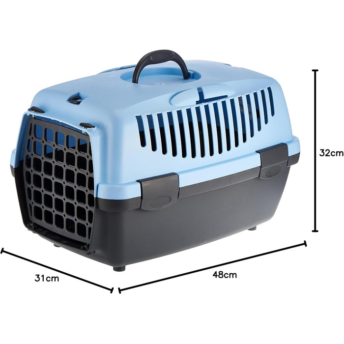 Транспортний бокс Trixie Capri 1, XS: 32x31x48 см, темно-сірий/світло-сірий (темно-сірий/пастельно-блакитний)