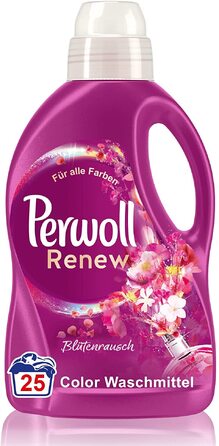 Рідкий засіб для прання Perwoll Renew Blütenrausch для кольорових та білих речей, квітковий аромат, 1.38 л (на 50 прань)