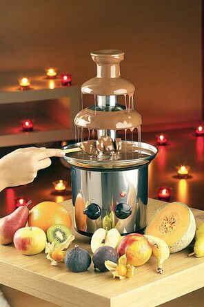 Шоколадний фонтан Rosenstein & Söhne з нержавіючої сталі, 250 Вт