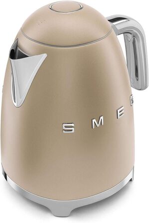 Електричний чайник Smeg KLF03PKEU 1.7L, Champagne (шампань), з нержавіючої сталі, антинакипний фільтр, автоматичне відключення
