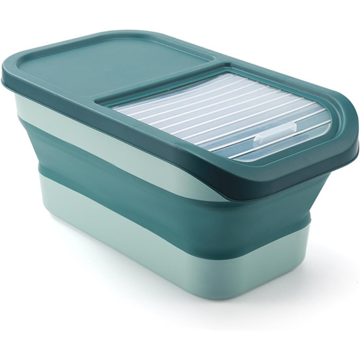 Контейнер для корму для собак та котів, складний, вологостійкий, 10 кг, зелений