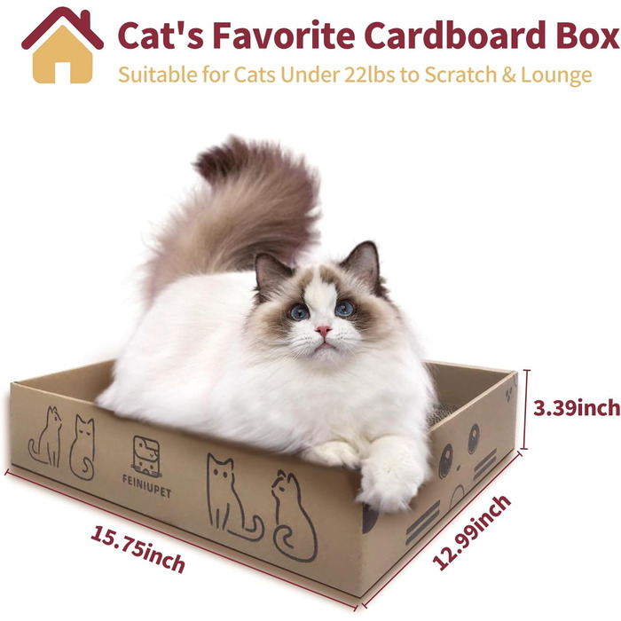 Набір когтеточок для котів (3 шт.): велика когтеточка з будиночком, довговічна двостороння гофрокартонна поверхня, іграшка для дому, безпечна та чиста