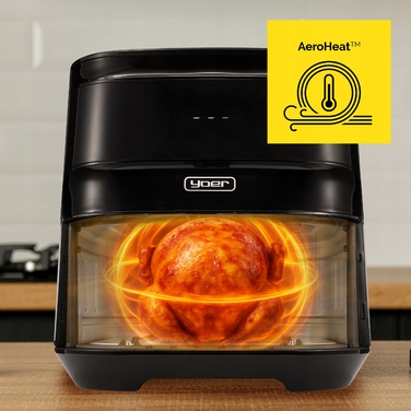 Аерофритюрниця Yoer 6L Air Fryer 1700W: 12 програм + сепаратор