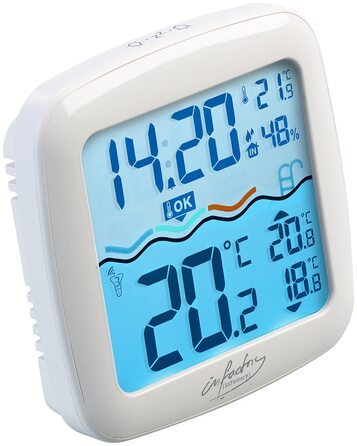 infactory Pool Thermometer: Digital Pond & Pool Thermometer, Radio Receiver, Color LCD, IP67 (Pool Radio Thermometer, Radio Pool Thermometer, Temperature Sensor)
