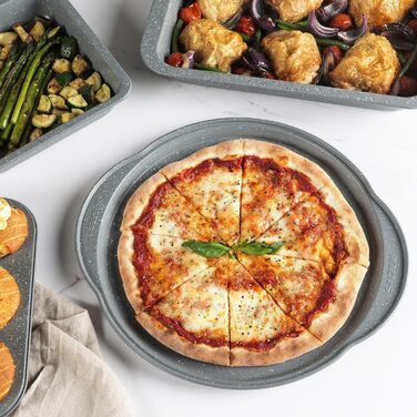 Форма для випічки SALTER, діаметр 24 см, з антипригарним покриттям, знімний дно, для тортів, кексів та кішів, з вуглецевої сталі