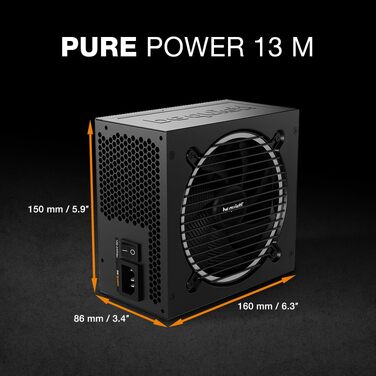 Блок живлення be quiet! Pure Power 13 M 750W, ATX 3.1, 80+ Gold, повністю модульний