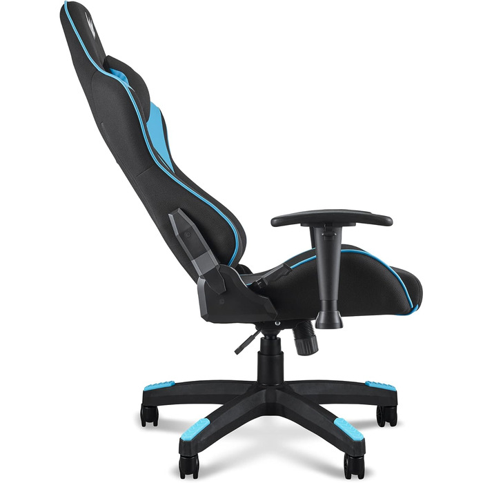 Ігрове крісло Acer Predator Rift Lite, знімні поперекова та шийна подушки, регульовані 2D-підлокітники, дві подушки, спинка з нахилом до 155°, для користувачів до 120 кг, чорний/синій
