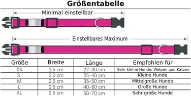 Персоналізований нашийник для собак, з іменем, для маленьких собак, 25-40 см, світловідбиваючий (чорний, S)