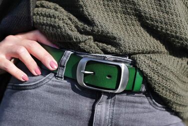 Чоловічий/Жіночий шкіряний ремінь styleBREAKER 3.7 см | Яловичина | Срібляста пряжка | Елегантний ремінь для костюма та джинсів | Регульована довжина 80 см, бежевий