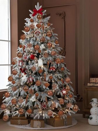 50 шт. прикраси на ялинку: сині ялинкові кулі, ударостійкі, для ялинки, декор, (мідно-бронзові)