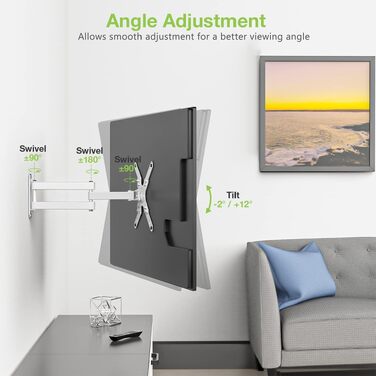 Кронштейн для телевізора Techly Wandhalterung Ultra Slim для LCD/LED ТВ 23'-55', білий