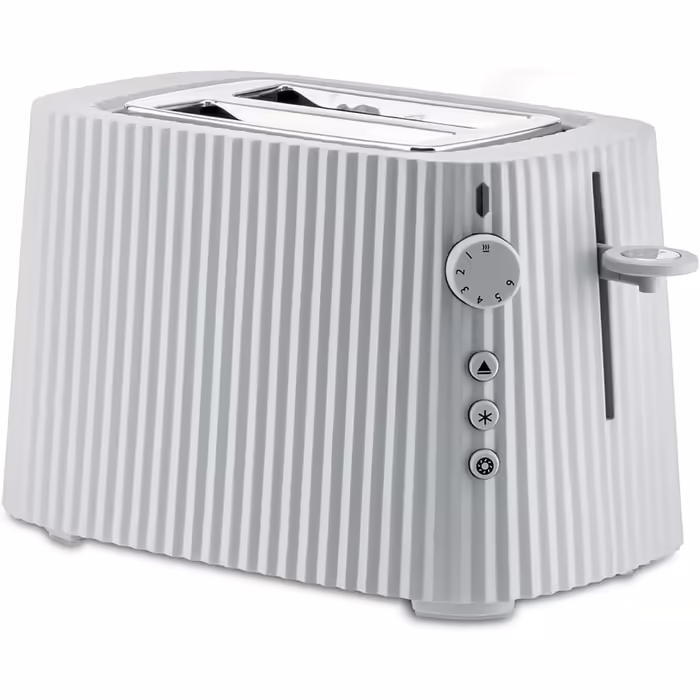 Тостер Alessi Plissé MDL08 W, 850 Вт, білий, 6 режимів, термопластик, європейська вилка, дизайнерський