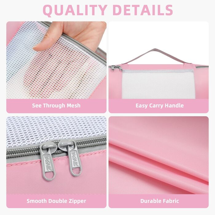 Органайзери для подорожей BAGAIL, набір 10 шт. різних розмірів, для ручної поклажі, колір: м'ятно-зелений