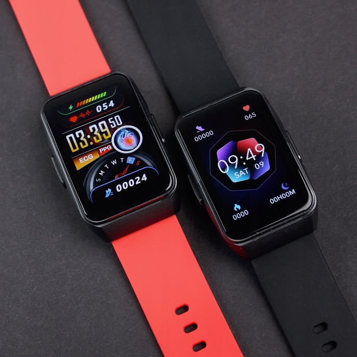 Смарт-годинник для літніх людей JG Smart EKG-650, українське меню, червоний