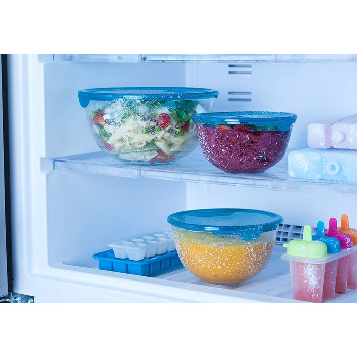 Pyrex® Prep & Store Glass Bowls with Lids, durable, 0.5 l, 1 l, 2 l, BPA-free, set of 3