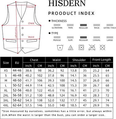 HISDERN Жилет чоловічий в клітинку Herringbone, весільний, формальний, твідовий, вовняний, класичний, базовий, сірий