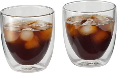 WMF Double-Walled Cappuccino Glasses Set, 2-Piece, Double-Walled Glasses 250ml, Floating Effect, Thermal Glasses, Heat-Resistant Tea Glass, Coffee Glass
