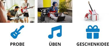 McGrey Rockit ST Комплект електрогітари (8-елементний стартовий набір: гітара, підсилювач, запасні струни, гітарний чохол, тюнер, медіатори, ремінь та гітарний кабель) (Fiesta Red)