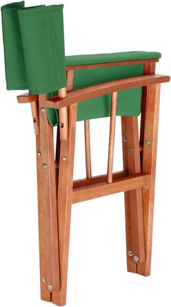 Casaria® Garden Chairs 2-Piece Set Wood Folding Weatherproof 320kg Load Capacity Armrests Cover Folding Chair Cannes FSC® Eucalyptus Garden Balcony Camping (2x, Green)