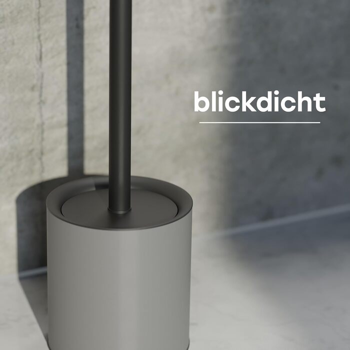 Тойлетний щітка SAVEGA з силікону та нержавіючої сталі - антибактеріальна, з тримачем, сірий колір