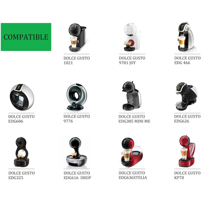 Багаторазові капсули для кави Dolce Gusto з нержавіючої сталі + темпер, ложка, щітка, для кавомашини, екологічні