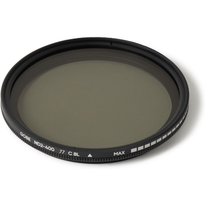 Фільтр ND Gobe NDX 49mm Variabler Graufilter ND2-400 для фото та відео (1Peak) Чорний