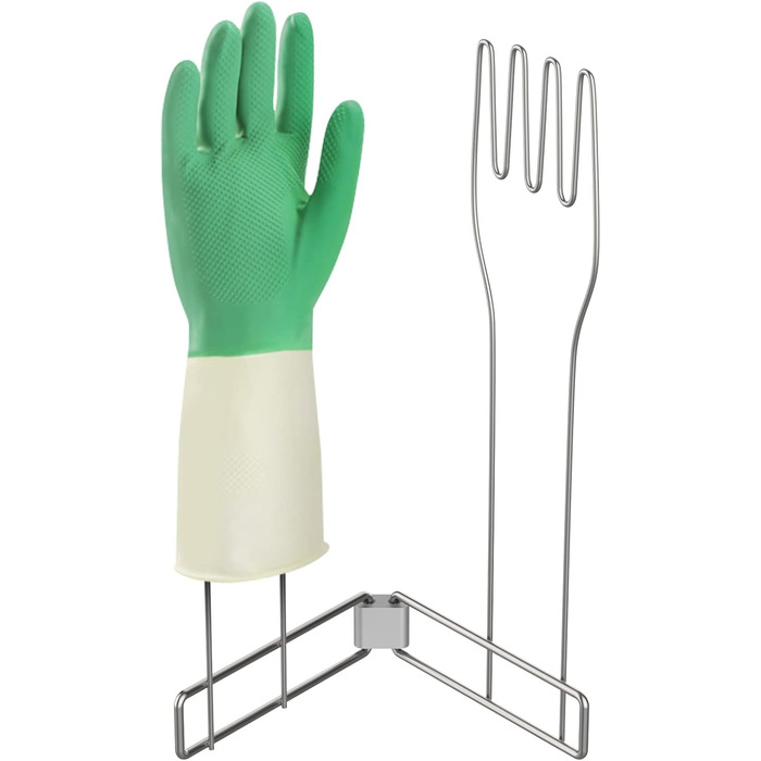 Kitchen glove holder, stainless steel glove holder, vertical kitchen glove rack, multi-purpose glove drain rack, rubber glove drying rack, boxing glove drying rack (large)