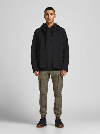Чоловіча толстовка-худі Jack & Jones JJ Basic Logo Sweat Hood Noos чорна