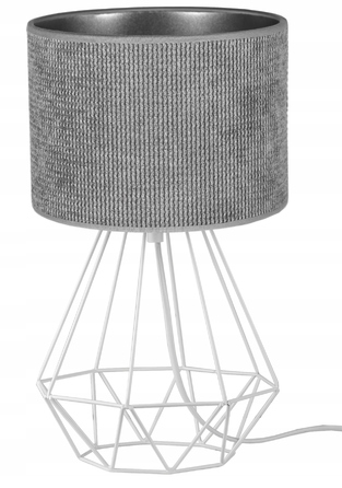 Стильна настільна нічна лампа з велюровим абажуром у стилі лофт, LED