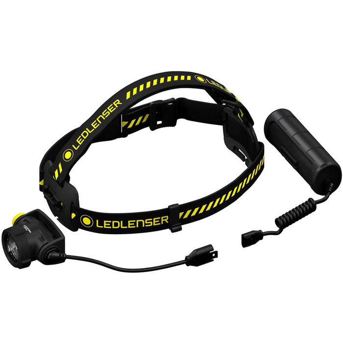 Налобний ліхтар Ledlenser H7R Work, 1000 люмен, акумуляторний, LED, водонепроникний IP67, високий CRI, фокусування, димер, 250 м, з кріпленням для шолома та магнітним USB-кабелем