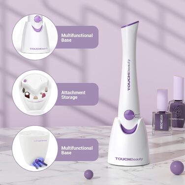 TOUCHBeauty Електричний фрезер для нігтів 5-в-1, бездротовий, манікюр/педикюр, набір з LED/UV сушаркою, AG-1335C (Лідний)