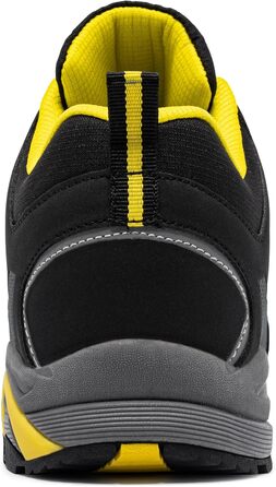 Робочі черевики LARNMERN для чоловіків та жінок. Безпечні черевики SRC, антистатичні, зі сталевим підноском, протипрокольні, легкі, комфортні, дихаючі (43.5 EU, жовті)