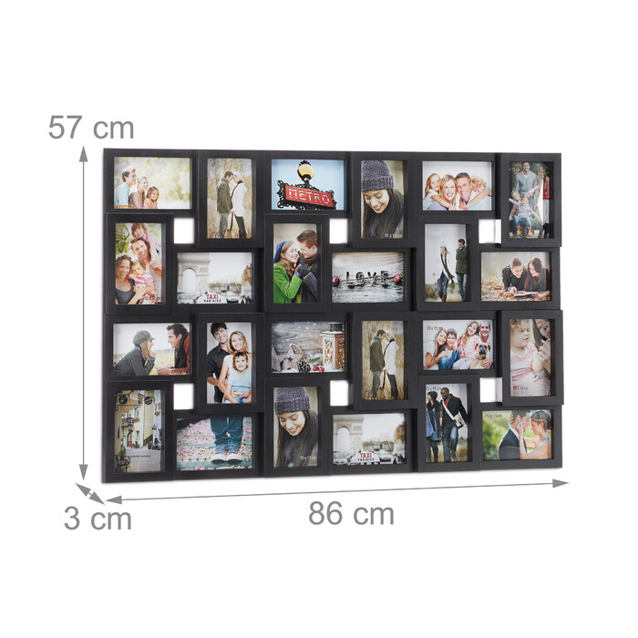 Relaxdays Photo Collage Frame - Holds 24 Pictures