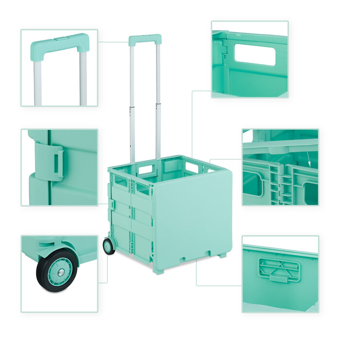 Relaxdays Shopping Trolley with Lid