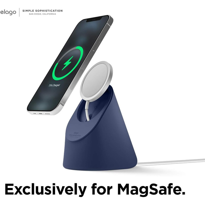 Підставка для зарядки iPhone Elago MS1 сумісна з MagSafe, Jean Indigo, Standby Mode (iOS 17)