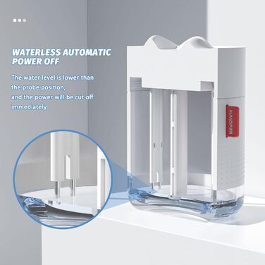 Ультразвуковий зволожувач повітря 500 мл Mini USB - тихий зволожувач для дому, офісу, йоги, з автовимкненням, до 18 годин роботи