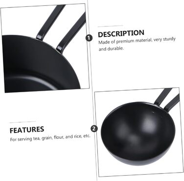 Cabilock Complete Measuring Cup and Spoon Set Stainless Steel Portable Household Set for Tea Black