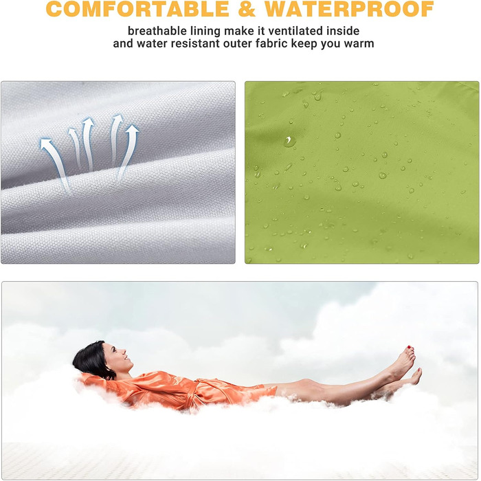 KingCamp 3-Season Sleeping Bag - Lightweight, Water-Resistant & Warm for Adults & Kids - Camping & Outdoor