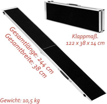 Рампа для собак Petigi - пандус в багажник авто, складаний, алюміній, 244 см