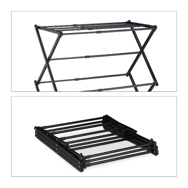 Relaxdays Folding Clothes Drying Rack with 50 Clothespins