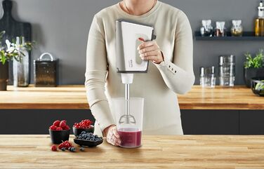 Krups GN9121 3 Mix 9000 Hand Mixer | 750 Watt | Speed Control | Turbo Mode | Ejection Function | Ergonomic Handle | Includes Whisk, Dough Hooks, Immersion Blender Attachment, Measuring Cup | White/Silver White/Silver Single