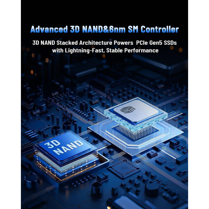 SSD NVMe 1TB PCIe Gen4x4/Gen5.0 2280 - до 14000 МБ/с (Чіткий NAND)