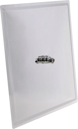 aquaSu® Overhead Shower Offertio with 1 Spray Pattern | Square | Chrome | 50 x 50 cm Spray Plate | with Ball Joint | Anti-Limescale Nozzles | Standard Thread: 1/2 | Wellness Rain Shower | 72278 0